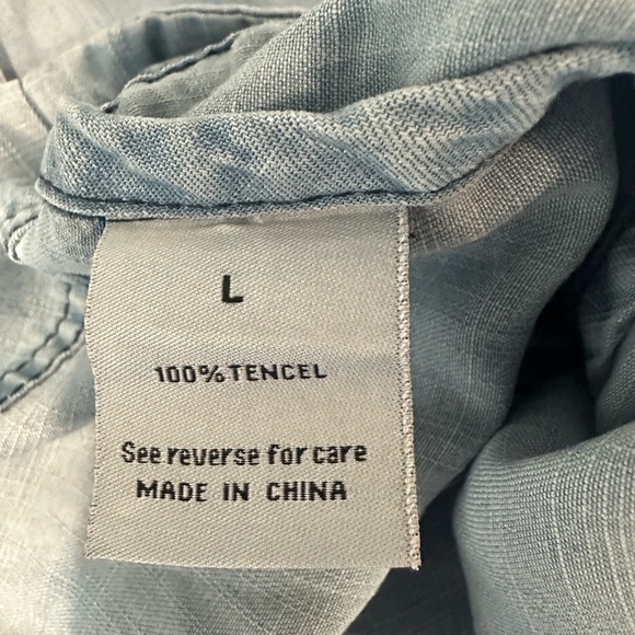 Freestyle Revolution 100% Tencel Denim Shirt Jacket EUC Size L - Picture 2 of 5